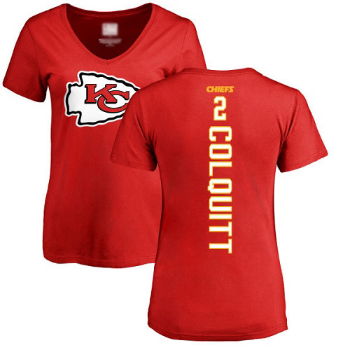Women Kansas City Chiefs #2 Colquitt Dustin Red Backer TShirt